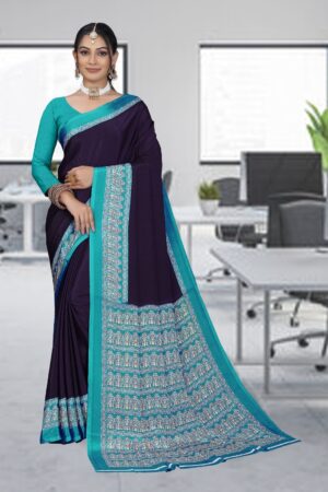 uniform sillk crepe saree
